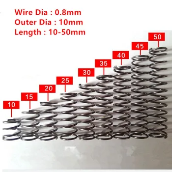 50pcs 0.8*10 series small spot spring 0.8mm mini wire compression pressure springs 0.8*10*(10/15/20/25/30/35/40/45)3D printer
50pcs 0.8*10 series small spot spring 0.8mm mini wire compression pressure springs 0.8*10*(10/15/20/25/30/35/40/45)3D printer