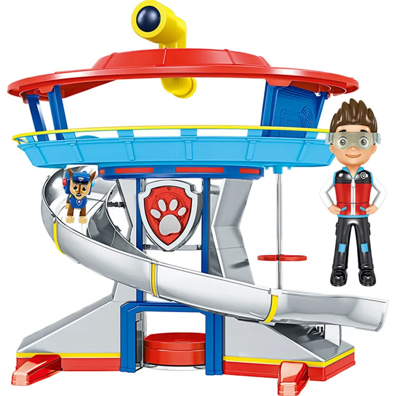 

Paw Patrol Action Figures Toy Headquarters Collection Puppy Dog Patrol Lookout Tower Rescue Racing Toy Base Children Gift