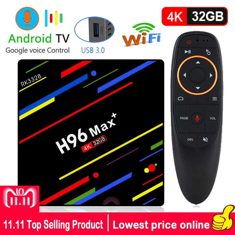 New H96 MAX PLUS Android 8.1 TV BOX Google Voice Control 4GB 32GB RK3328 Quad Core 4K 3D Netflix H.265 WiFi 2.4G Media Player
New H96 MAX PLUS Android 8.1 TV BOX Google Voice Control 4GB 32GB RK3328 Quad Core 4K 3D Netflix H.265 WiFi 2.4G Media Player