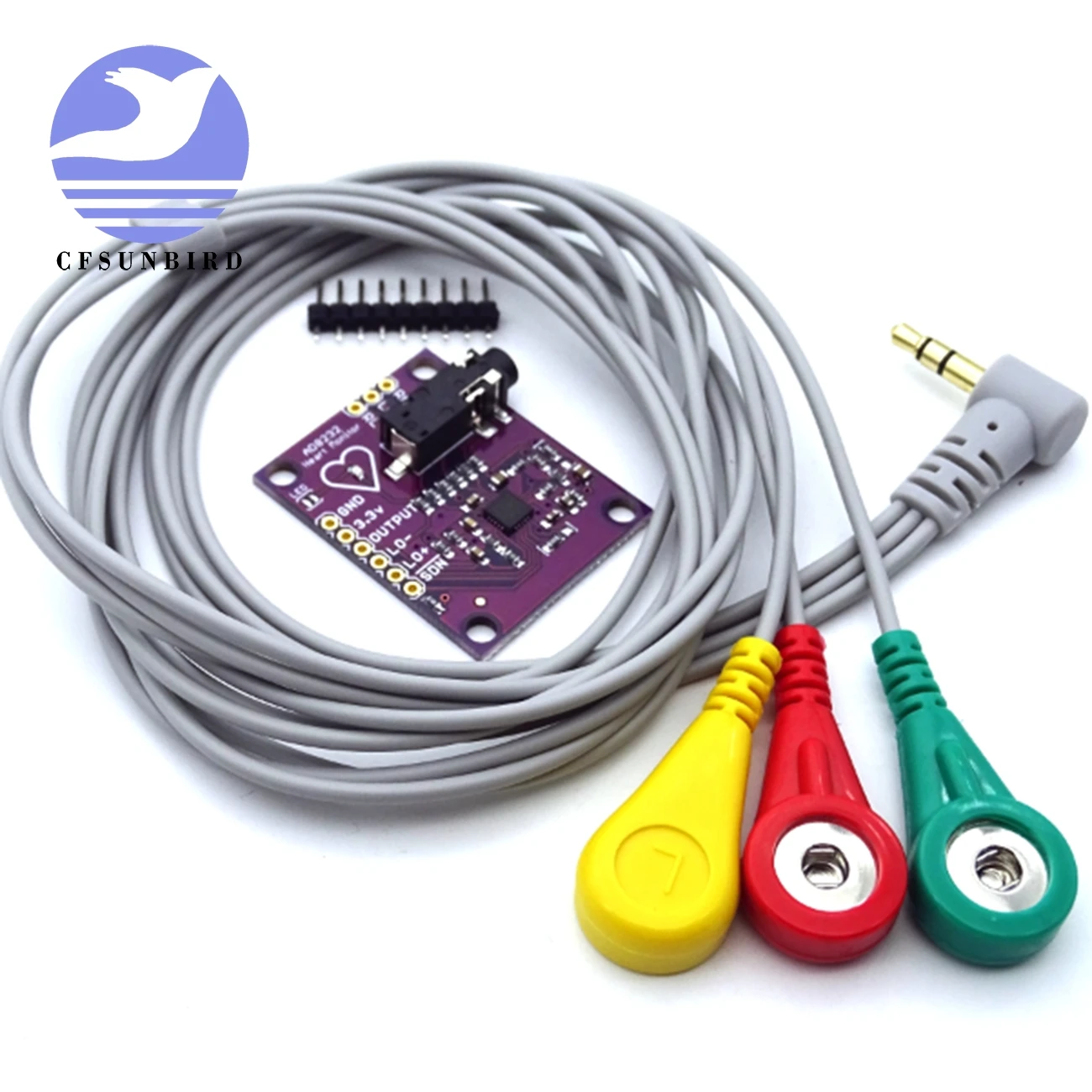 8232 AD8232 cardiac electrophysiology measuring the pulse of the heart ECG monitoring sensor module kit
8232 AD8232 cardiac electrophysiology measuring the pulse of the heart ECG monitoring sensor module kit