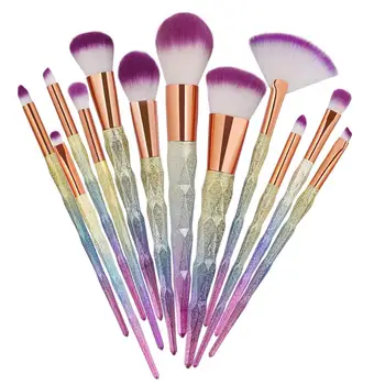 

Professional 15 Pcs/set Makeup Brushes Set With Diamond Shaped Handles Foundation Blush Powder Eye Shadow Eyebrow Cosmetic Brush