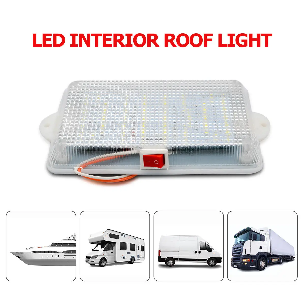 DC24V Camper Car LED Auto Interior Roof Ceiling Dome Light Reading Lamp Caravan Motorhomes And Boat
DC24V Camper Car LED Auto Interior Roof Ceiling Dome Light Reading Lamp Caravan Motorhomes And Boat