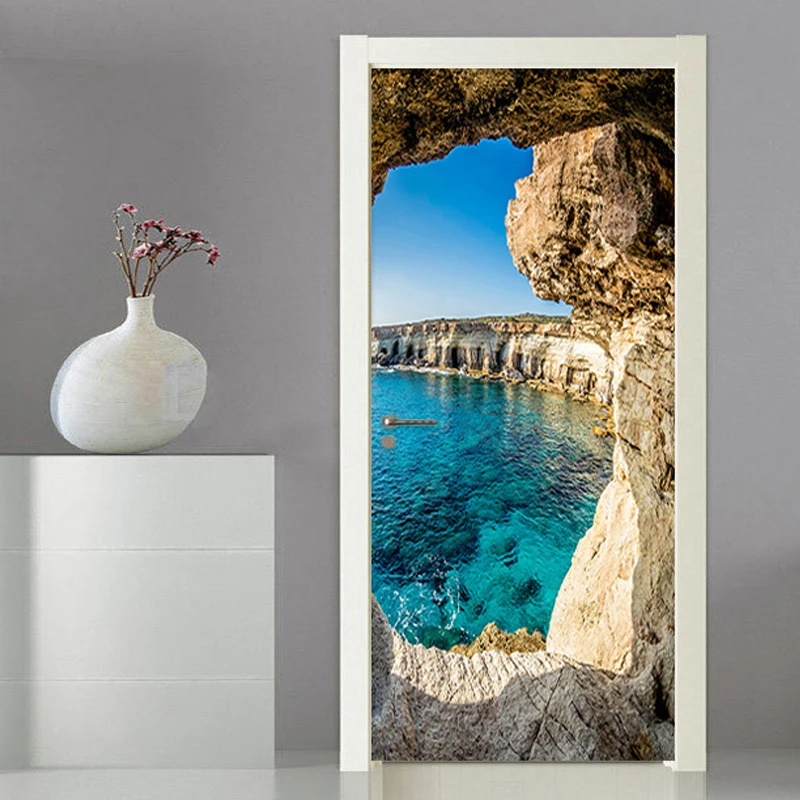 PVC Door Paste 3D Stereo Cave Seascape Landscape Door Sticker Living Room Bedroom Home Decor Wall Sticker Modern DIY Wall Papers
PVC Door Paste 3D Stereo Cave Seascape Landscape Door Sticker Living Room Bedroom Home Decor Wall Sticker Modern DIY Wall Papers