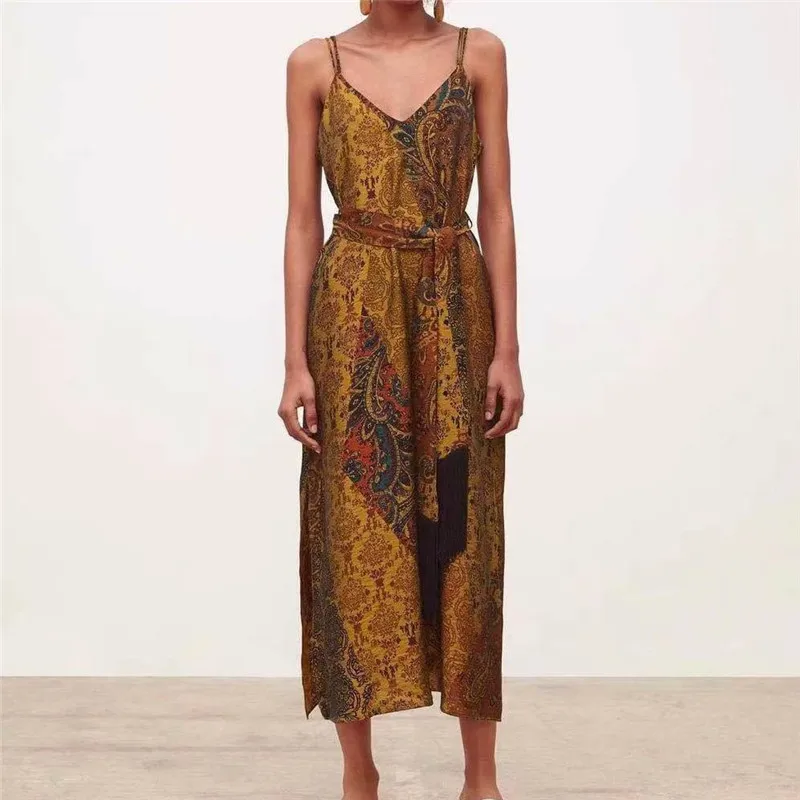 ZA 2019 New Fashion Summer Women Sexy Vintage Print Sashes Spaghetti Strap V-neck Sleeveless Dress
ZA 2019 New Fashion Summer Women Sexy Vintage Print Sashes Spaghetti Strap V-neck Sleeveless Dress
