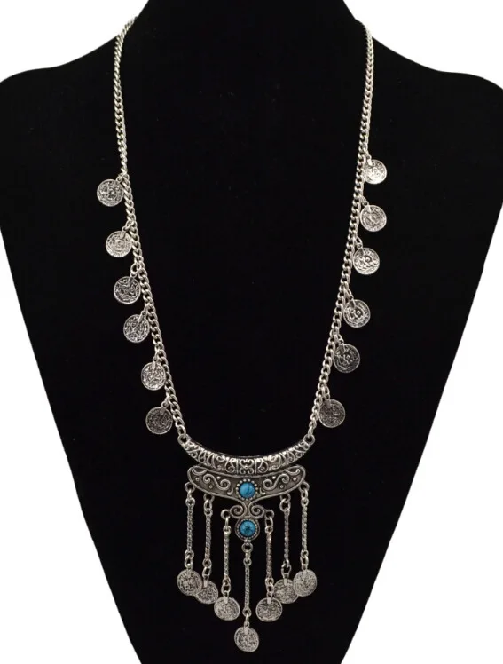 Statement Jewelry Ethnic Vintage Bohemian Gypsy Tibet Long Stone Carved Coin Necklaces & Pendants Sweater Chain For Women
Statement Jewelry Ethnic Vintage Bohemian Gypsy Tibet Long Stone Carved Coin Necklaces & Pendants Sweater Chain For Women