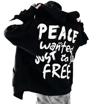 Spring Autumn Women Men Loose Casual Hoodies Hip Hop Fashion Headwear Sweatshirts Peace Hoodie Black White stylish Overcoat
Spring Autumn Women Men Loose Casual Hoodies Hip Hop Fashion Headwear Sweatshirts Peace Hoodie Black White stylish Overcoat