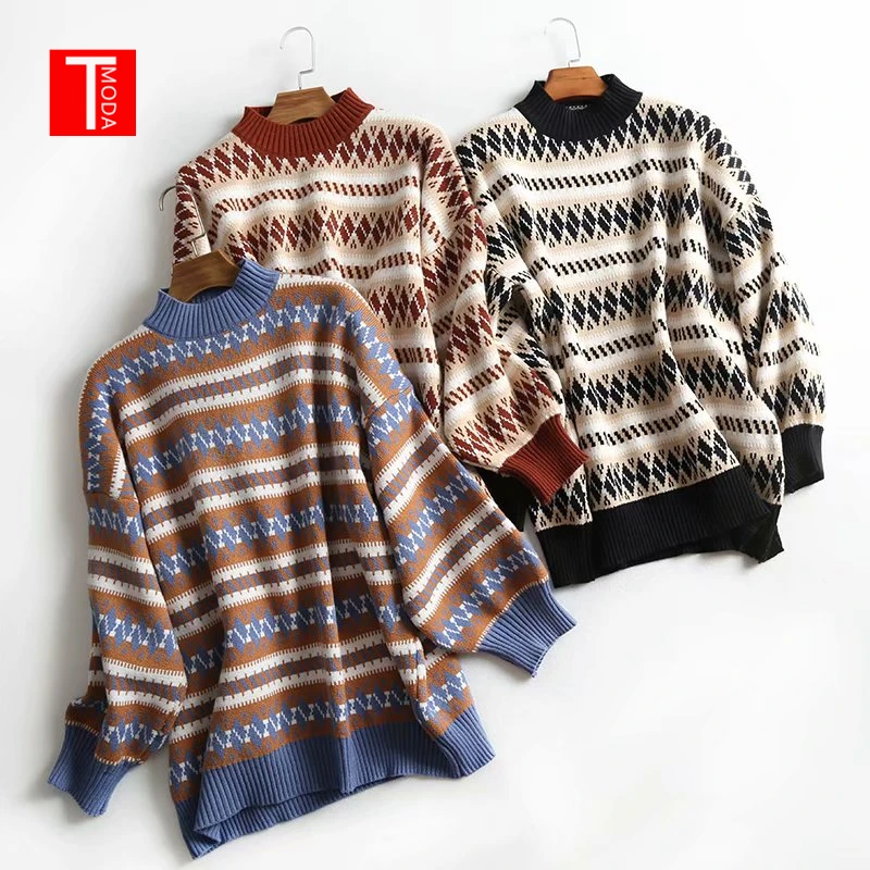 TMODA Brand 2019 Women Diamond Lattice Knitted Sweater Fashion O Neck Sweatershirt Black Blue Coffee Pullover and Knitwear
TMODA Brand 2019 Women Diamond Lattice Knitted Sweater Fashion O Neck Sweatershirt Black Blue Coffee Pullover and Knitwear
