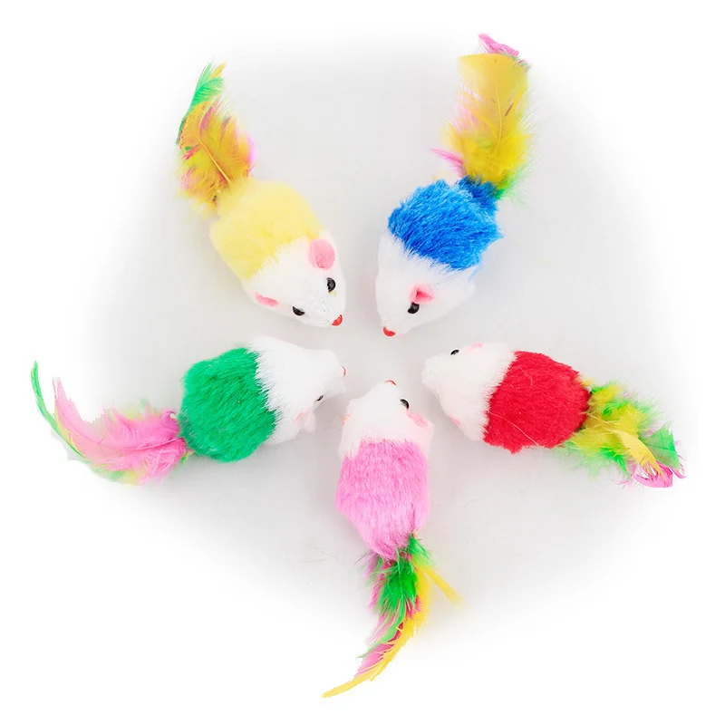 5 Pcs Soft Fleece False Mouse For Cat Toys Colorful Feather Funny Playing Pet Toys For Cats Kitten Cat Toys
5 Pcs Soft Fleece False Mouse For Cat Toys Colorful Feather Funny Playing Pet Toys For Cats Kitten Cat Toys