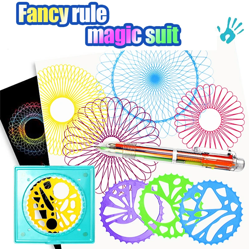 Million flower magic set children's multi-function art drawing template ruler creative educational stationery scraping paper
Million flower magic set children's multi-function art drawing template ruler creative educational stationery scraping paper