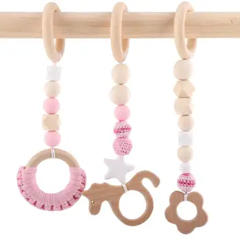 1Set Hanging Baby Crib Mobile Play Gym Molar Rattles Chewable Beech Wooden Ring Teething Silicone Beads Montessori Baby Toys
1Set Hanging Baby Crib Mobile Play Gym Molar Rattles Chewable Beech Wooden Ring Teething Silicone Beads Montessori Baby Toys
