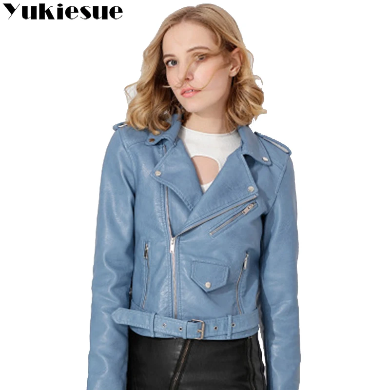 YUKIESUE women leather jacket spring autumn 2018 new multi-zipper PU leather jacket short belt slim jacket motorcycle clothing
YUKIESUE women leather jacket spring autumn 2018 new multi-zipper PU leather jacket short belt slim jacket motorcycle clothing