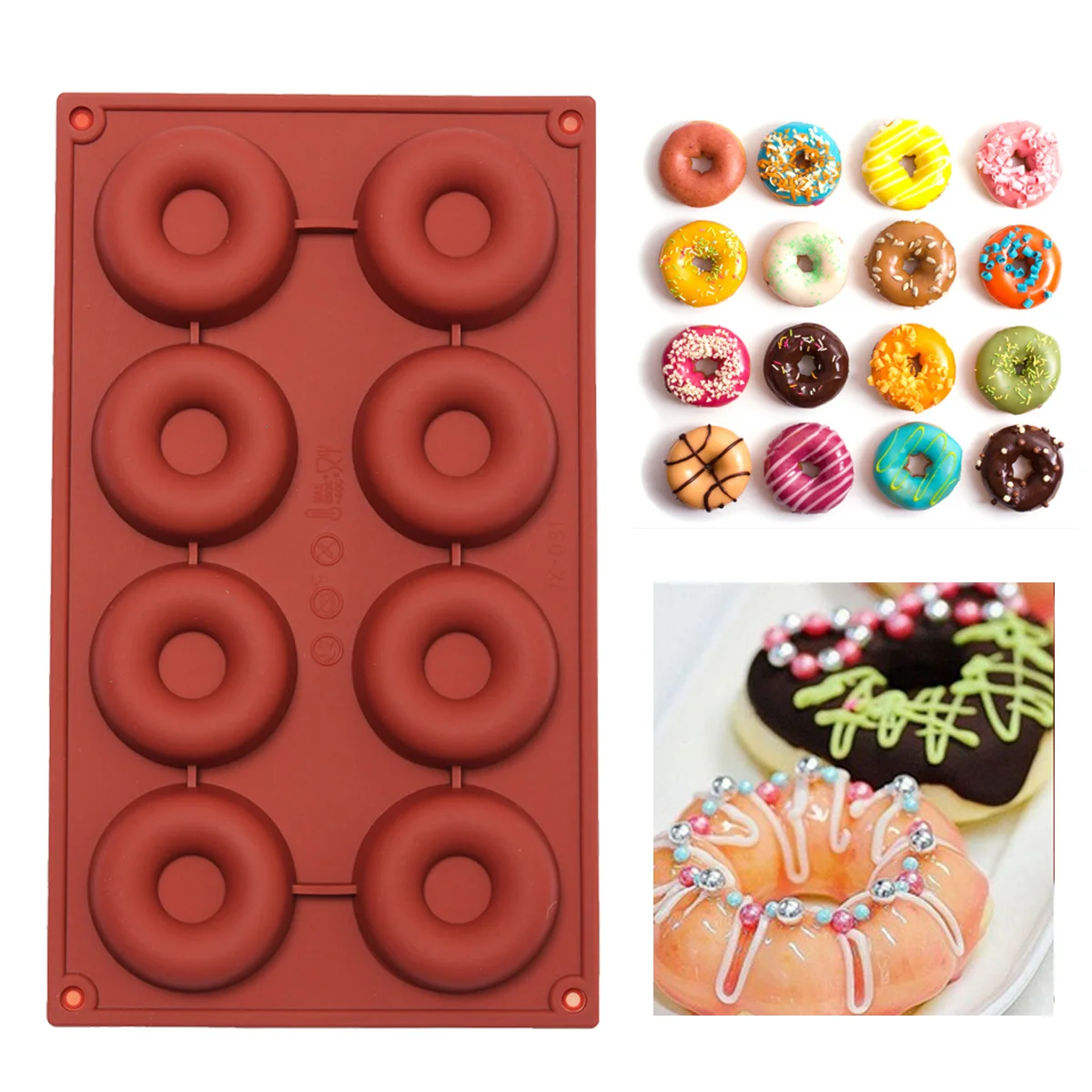 1Pcs 8 Holes Round Shaped Silicone Donut Doughnut Chocolate Muffin Pan Maker Soap Cake Mold Baking Mould Angel Circle Pudding
1Pcs 8 Holes Round Shaped Silicone Donut Doughnut Chocolate Muffin Pan Maker Soap Cake Mold Baking Mould Angel Circle Pudding