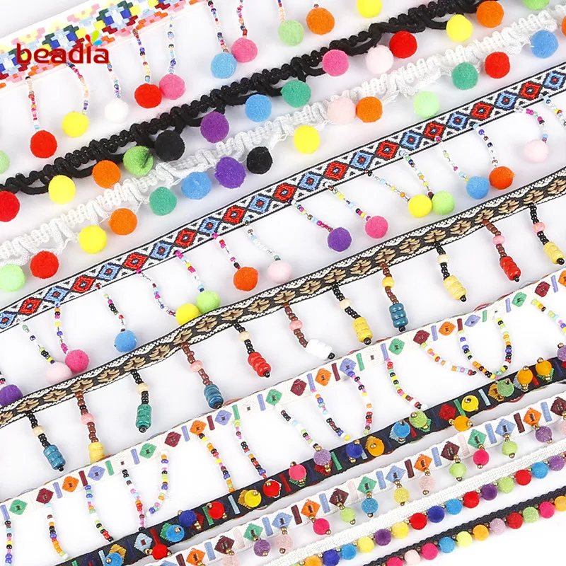 1 yard/bag Various Tassel Lace Ribbon Pompom Trim Fabric DIY Sewing Garment Shoes Bag Gift Crafts Materials Accessory
1 yard/bag Various Tassel Lace Ribbon Pompom Trim Fabric DIY Sewing Garment Shoes Bag Gift Crafts Materials Accessory