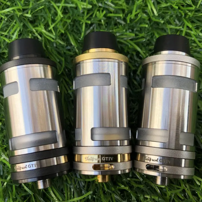 Taifun GT4 RTA 316 stainless steel 25MM diameter atomizer 5ml atomizer E Cigarette SS Black Gold Tank Fits 510 thread Box Mods
Taifun GT4 RTA 316 stainless steel 25MM diameter atomizer 5ml atomizer E Cigarette SS Black Gold Tank Fits 510 thread Box Mods
