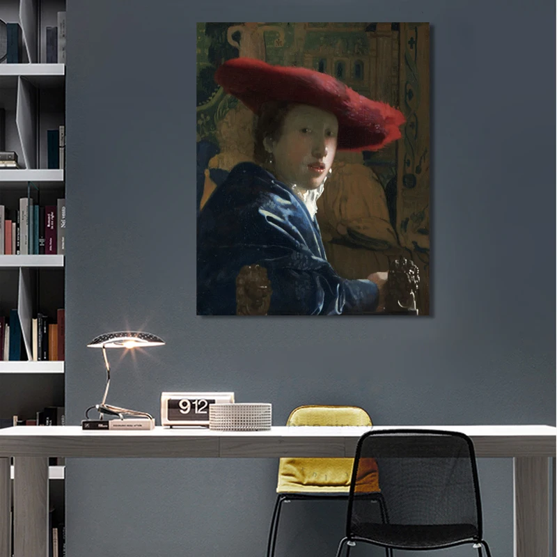 Netherlands Johannes Vermeer Girl with the Red Hat Oil Painting Poster Prints Wall Art Canvas Picture For Living Room Home Decor
Netherlands Johannes Vermeer Girl with the Red Hat Oil Painting Poster Prints Wall Art Canvas Picture For Living Room Home Decor