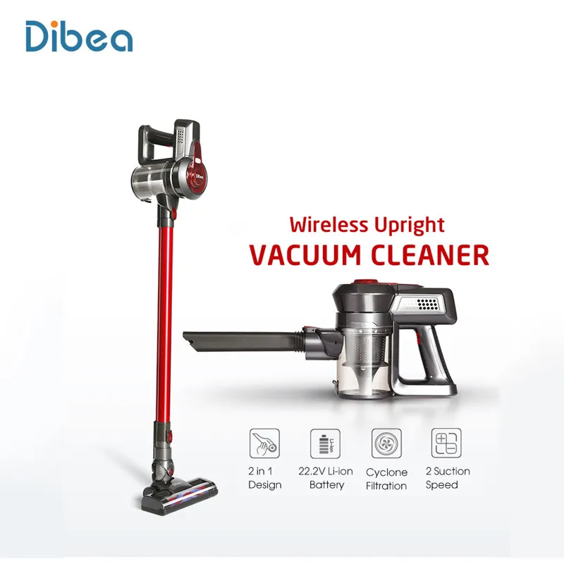 

Dibea C17/D18 Lightweight Cordless Handheld Stick Vacuum Cleaner and C17/D18 Vacuum Cleaner with Motorized Brush