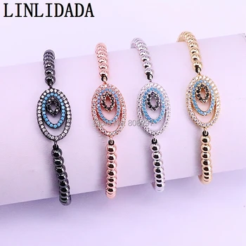 10Pcs Fashion Jewelry Oval Shape Micro Pave CZ & 4mm Round Brass Beads Charm Braiding Macrame Bracelets
10Pcs Fashion Jewelry Oval Shape Micro Pave CZ & 4mm Round Brass Beads Charm Braiding Macrame Bracelets