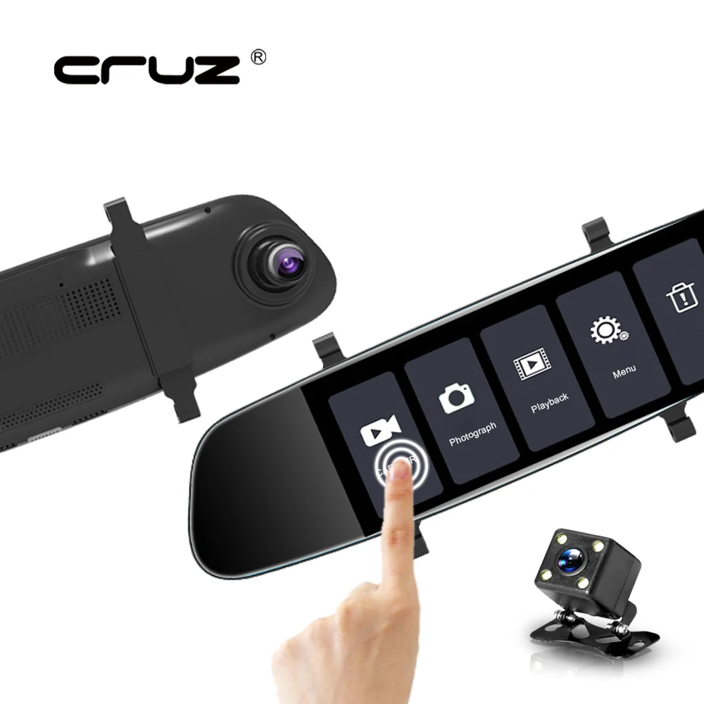 CRUZ 7 Inch Touch Screen Car DVR Dual Lens Camera Rearview Mirror Video Recorder Dash Cam Auto Camera Portable Recorder car dvr
CRUZ 7 Inch Touch Screen Car DVR Dual Lens Camera Rearview Mirror Video Recorder Dash Cam Auto Camera Portable Recorder car dvr