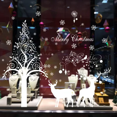 2016 New 2pcs/set Large MERRY CHRISTMAS Snow Wall Sticker Elk Christmas Festival Window Sticker Santa Claus Home Glass Decal
2016 New 2pcs/set Large MERRY CHRISTMAS Snow Wall Sticker Elk Christmas Festival Window Sticker Santa Claus Home Glass Decal