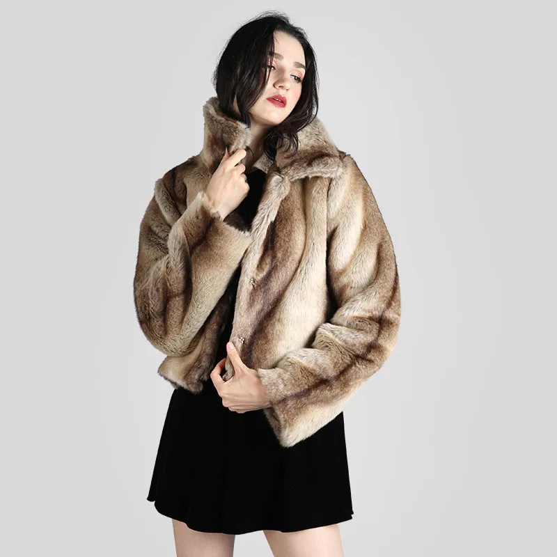 Hot Selling 2018 Winter New Women Faux Rabbit Fur Coat Turn-down Collar Camel Overcoats Loose Warm Female Leather Jacket
Hot Selling 2018 Winter New Women Faux Rabbit Fur Coat Turn-down Collar Camel Overcoats Loose Warm Female Leather Jacket
