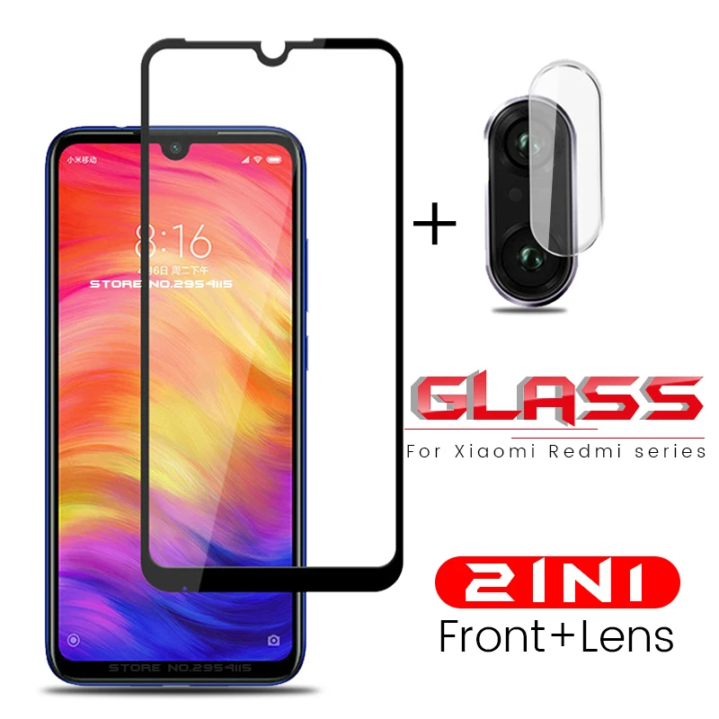 

2 In 1 Red mi Note7 Camera Lens Film & Screen Protector Tempered Glass For Xiaomi Redmi K20 Note 7 6 Pro 6A Mi 9 SE 9t A2 8 lite