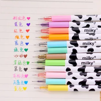 12Pcs/set Cute Milky Cow Pen Gel Crystal Diamond Korean Cartoon Stationery Kawaii School Supplies Adult Girl Kid Fun Stationery
12Pcs/set Cute Milky Cow Pen Gel Crystal Diamond Korean Cartoon Stationery Kawaii School Supplies Adult Girl Kid Fun Stationery