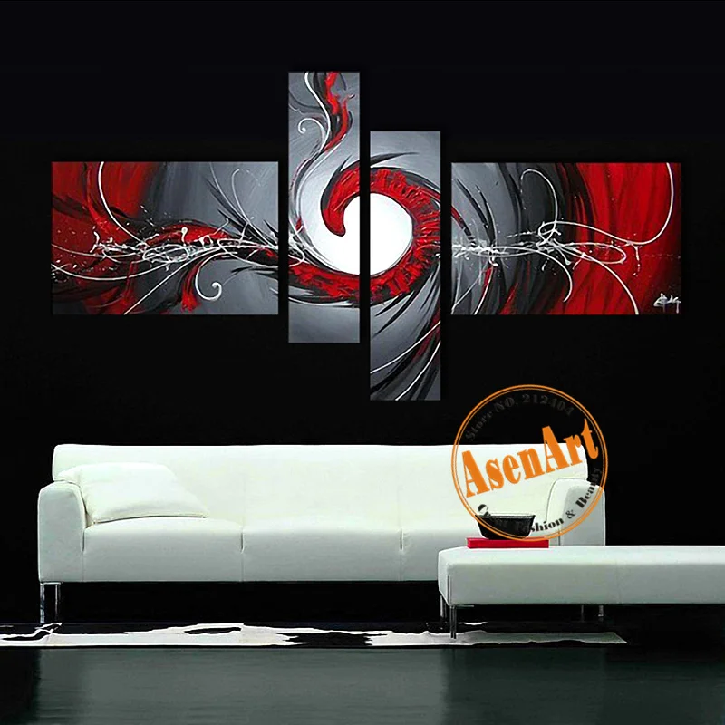 100% Hand Painted Modern Abstract Oil Painting On Canvas 4 Panel Wall Art Picture Unframed Canvas Painting Home Decoration Set
100% Hand Painted Modern Abstract Oil Painting On Canvas 4 Panel Wall Art Picture Unframed Canvas Painting Home Decoration Set