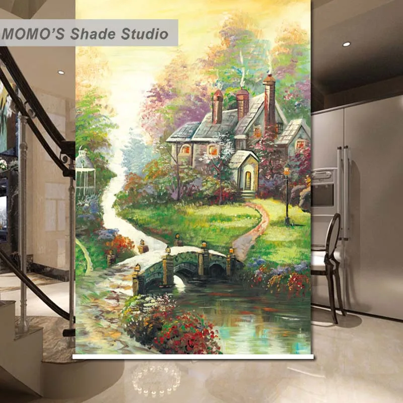 MOMO Thermal Insulated Blackout Fabric Custom Green Window Curtains Roller Shades Blinds Alice 54 | Дом и сад