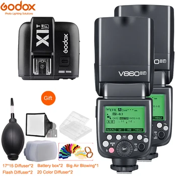 2x Godox VING V860II Lithium battery Flash GN60 HSS 1/8000s TTL Speedlite Flash + X1T Trigger for Sony Nikon Canon Olympus Fuji
2x Godox VING V860II Lithium battery Flash GN60 HSS 1/8000s TTL Speedlite Flash + X1T Trigger for Sony Nikon Canon Olympus Fuji