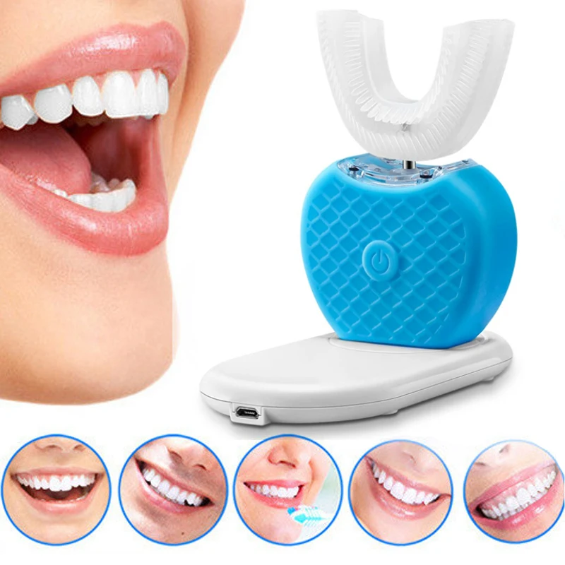 Electric Sonic Toothbrush U type Ultrasonic Automatic Tooth Brush Cold Light Whitening Oral Care Machine Teeth Cleaner Recharge
Electric Sonic Toothbrush U type Ultrasonic Automatic Tooth Brush Cold Light Whitening Oral Care Machine Teeth Cleaner Recharge