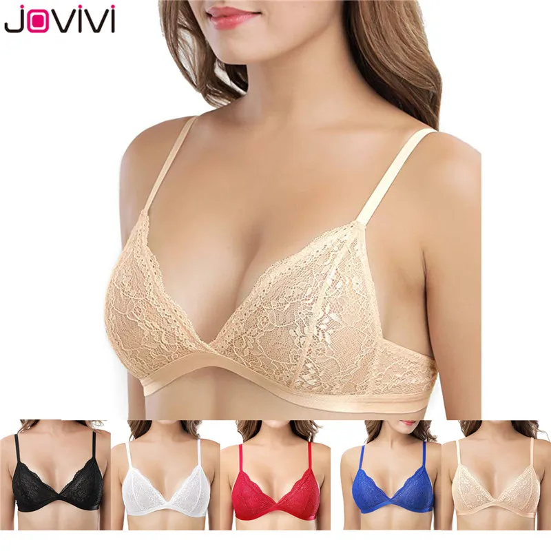 Jovivi Hot Selling 1 pc Lady Sexy Triangle Bra Lace Wirefree Non Padded Bralette Bra Women's Bra Black/White/Nude/Red/Blue
Jovivi Hot Selling 1 pc Lady Sexy Triangle Bra Lace Wirefree Non Padded Bralette Bra Women's Bra Black/White/Nude/Red/Blue