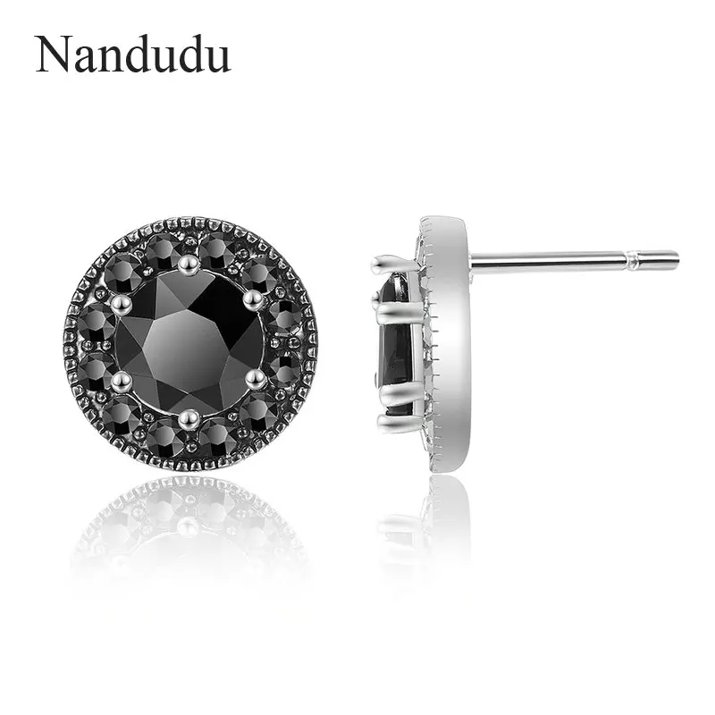 Nandudu Black Crystal Marcasite Stud Earrings Small Size Simply Fashion Antique Jewelry Round Stud Brincos Gift for Beauty CE576
Nandudu Black Crystal Marcasite Stud Earrings Small Size Simply Fashion Antique Jewelry Round Stud Brincos Gift for Beauty CE576