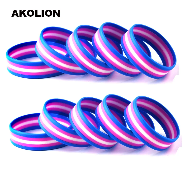 Gay Pride Transgender Pride Silicone Rubber Bracelets Sports Wrist Band Bangle 1pcs SLP-0006
Gay Pride Transgender Pride Silicone Rubber Bracelets Sports Wrist Band Bangle 1pcs SLP-0006