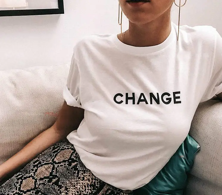 change Letters print Women tshirt Cotton Casual Funny t shirt For Lady Girl Top Tee Hipster Tumblr ins Drop Ship NA-25
change Letters print Women tshirt Cotton Casual Funny t shirt For Lady Girl Top Tee Hipster Tumblr ins Drop Ship NA-25