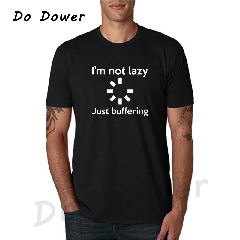 I'M Not Lazy Just Buffering Funny Printed Mens T Shirt Computer Loading Tee Tops Summer Short Sleeve Cotton T-shirts 2018 Summer
I'M Not Lazy Just Buffering Funny Printed Mens T Shirt Computer Loading Tee Tops Summer Short Sleeve Cotton T-shirts 2018 Summer