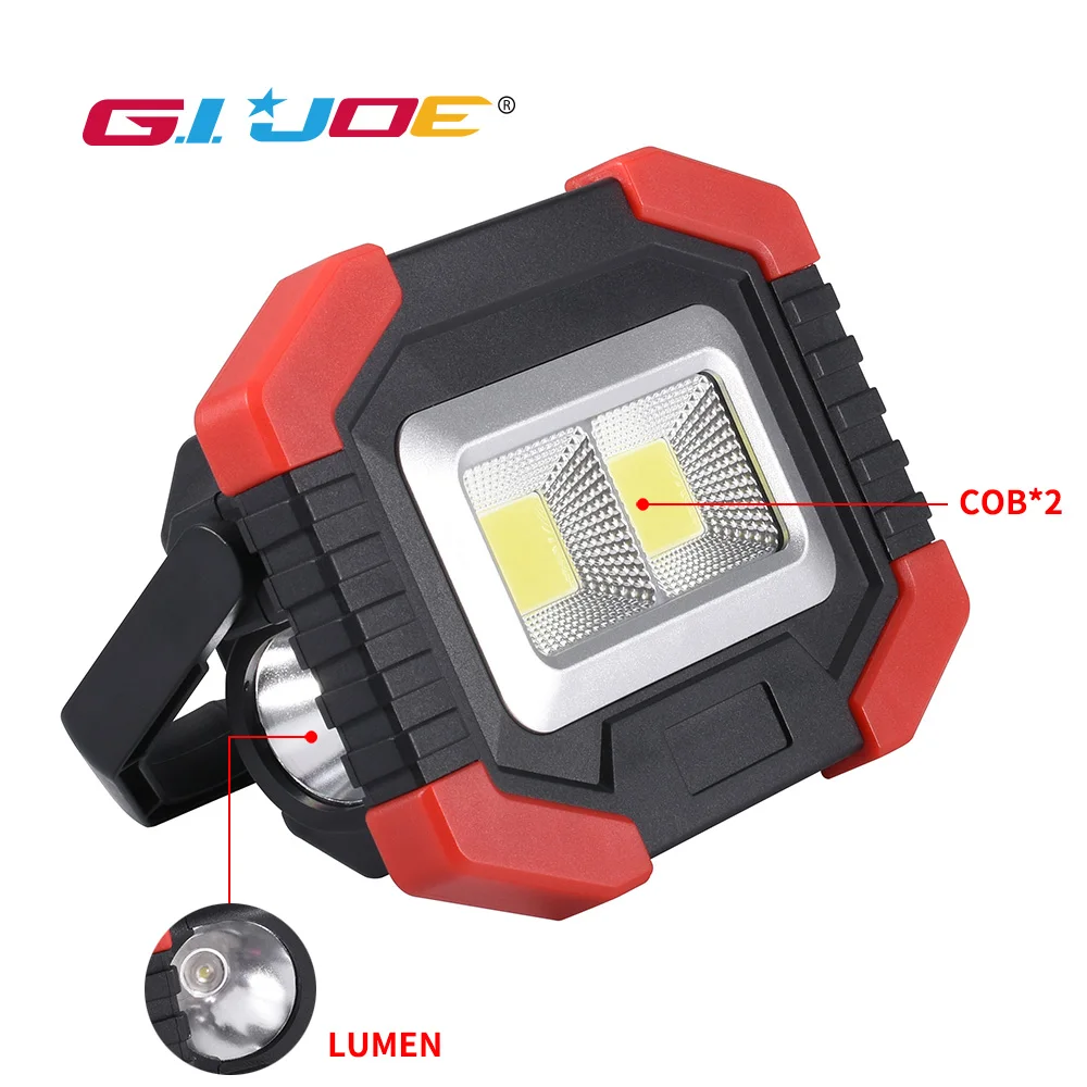 GIJOE led solar work light portable spotlight cob torch built-in battery usb rechargeable power bank 2 mode plastic case stand
GIJOE led solar work light portable spotlight cob torch built-in battery usb rechargeable power bank 2 mode plastic case stand