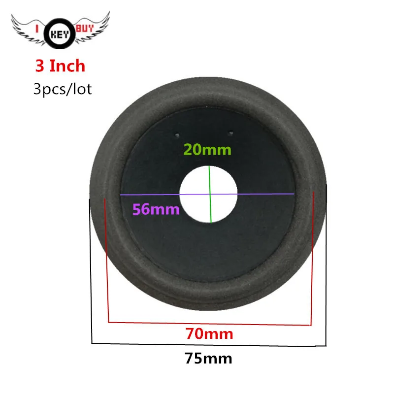 3 Pieces 3 Inch Speaker Paper Cone Foam Edge Cones Basin Accessories y 75*70 mm 20 mm Core High 14.5 mm
3 Pieces 3 Inch Speaker Paper Cone Foam Edge Cones Basin Accessories y 75*70 mm 20 mm Core High 14.5 mm