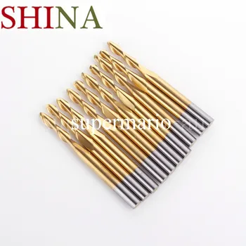 10pcs 1/8'' 2.5mm x12mm Titanium Coated Carbide Milling Cutter Router Bit Ball Nose Bit Double Flute Bits EndFree Shipping
10pcs 1/8'' 2.5mm x12mm Titanium Coated Carbide Milling Cutter Router Bit Ball Nose Bit Double Flute Bits EndFree Shipping