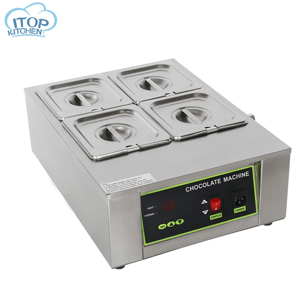 Chocolate Melting Pot Commercial Chocolate Melting Machine Stainless Steel 4 Lattices Electric Hot Chocolate Melter Machine
Chocolate Melting Pot Commercial Chocolate Melting Machine Stainless Steel 4 Lattices Electric Hot Chocolate Melter Machine