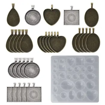1 Set Silicone Mold + Pendant Frame Holder Jewelry Making DIY Supplies Findings Necklace Time Stone Luxury Creative Molds Heart
1 Set Silicone Mold + Pendant Frame Holder Jewelry Making DIY Supplies Findings Necklace Time Stone Luxury Creative Molds Heart