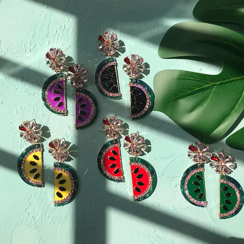 JUST FEEL Korean Trendy New Fruit Earrings For Women Crystal Rhinestone Strawberry Watermelon Drop Earring Wedding Party Jewelry
JUST FEEL Korean Trendy New Fruit Earrings For Women Crystal Rhinestone Strawberry Watermelon Drop Earring Wedding Party Jewelry