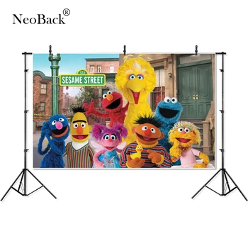 NeoBack Vinyl Photography Backdrop Cartoon Sesame Street Characters Birthday Party Children Studio Photo Backgrounds P4317 
NeoBack Vinyl Photography Backdrop Cartoon Sesame Street Characters Birthday Party Children Studio Photo Backgrounds P4317