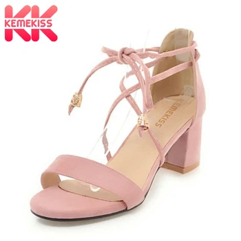 KemeKiss Size 32-43 Ladies High Heel Sandals Lace Up Thick Heel Sandals Woman Elegant Classic Shoes Party Office Footwear
KemeKiss Size 32-43 Ladies High Heel Sandals Lace Up Thick Heel Sandals Woman Elegant Classic Shoes Party Office Footwear