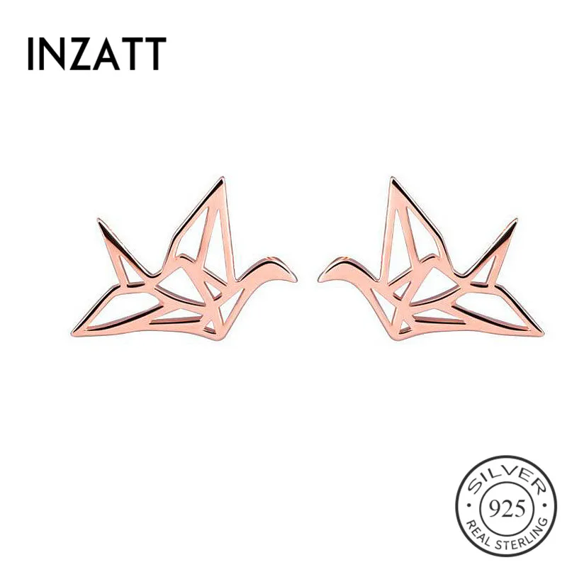 INZATT Pretty Hollow Paper crane Stud Earrings For Women Party 925 Sterling Silver Ethnic Fine Jewelry Two Colors Accessories
INZATT Pretty Hollow Paper crane Stud Earrings For Women Party 925 Sterling Silver Ethnic Fine Jewelry Two Colors Accessories