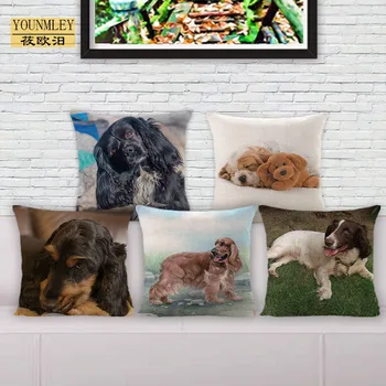 English cocker spaniel dogs printed cushion cover 18" home decorative pillows for sofa bedding pillowcase 45x45cm cotton linen
English cocker spaniel dogs printed cushion cover 18" home decorative pillows for sofa bedding pillowcase 45x45cm cotton linen