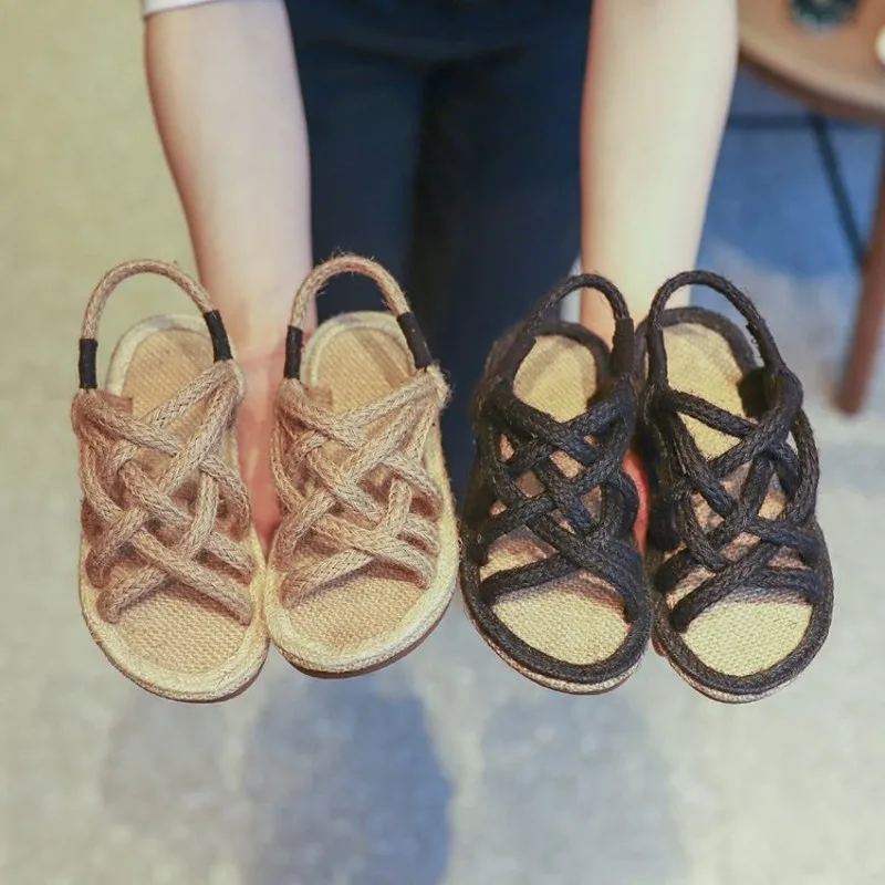 Children's Sandals Summer 2019 New Korean Edition Flax Weaving Sandals with Soft Bottom and Slip-proof Soft Bottom kid Shoes
Children's Sandals Summer 2019 New Korean Edition Flax Weaving Sandals with Soft Bottom and Slip-proof Soft Bottom kid Shoes