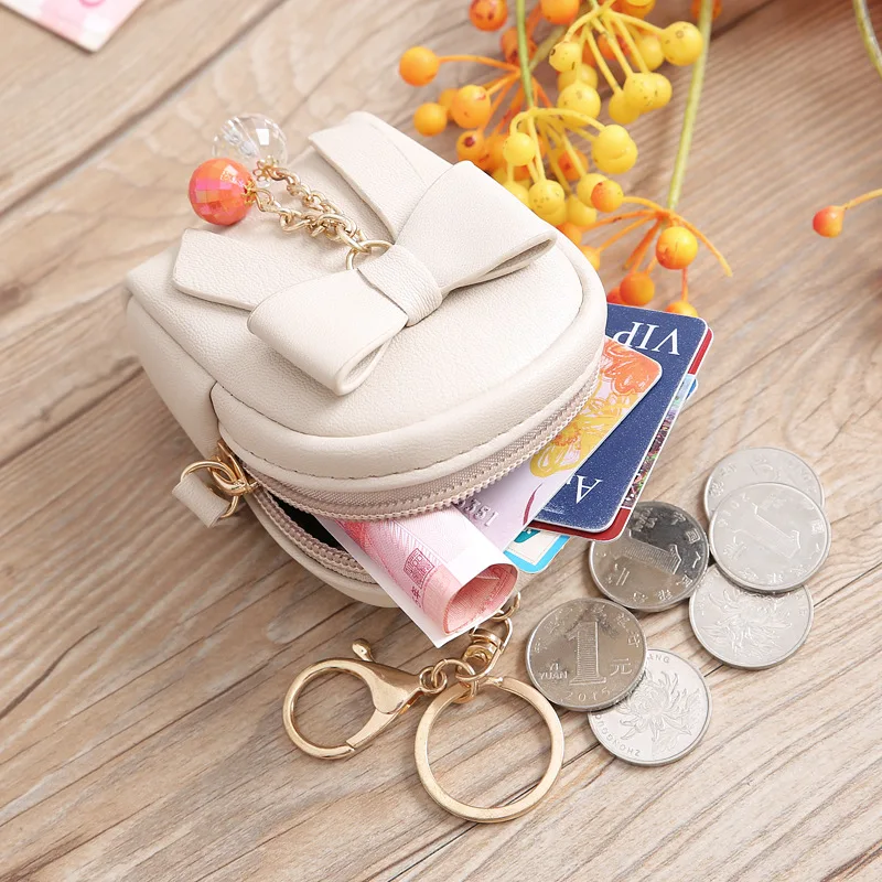 Mini Zipper Coin Purses Women Key Card Cash Bag Wallet Fashion Small Schoolbag Wallet With Bow Pendant Mini Wallet
Mini Zipper Coin Purses Women Key Card Cash Bag Wallet Fashion Small Schoolbag Wallet With Bow Pendant Mini Wallet
