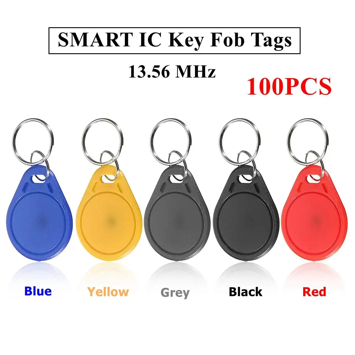 100pcs 13.56MHZ Classic1K ABS ISO IC Key Fobs Access Control Keychain RFID Smart Card Tag
100pcs 13.56MHZ Classic1K ABS ISO IC Key Fobs Access Control Keychain RFID Smart Card Tag