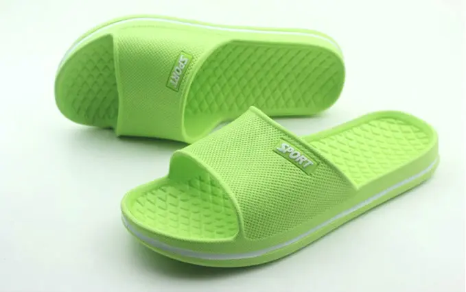 Summer Pure Color Lovers Household Disposable Bath Slippers Spa Hotel Slippers Bathroom Anti-skid Mens And Womens Soft Slide Slippers (6)