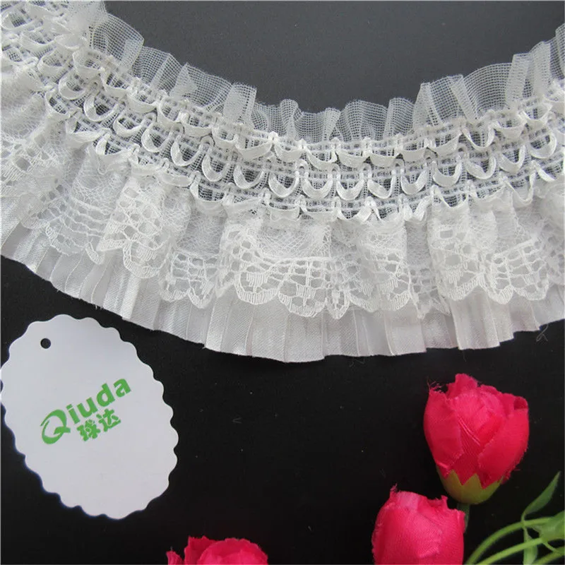 2 Yard 8cm Elastic Pleated Organza Lace Edge Trim Ribbon Fabric Embroidered Applique Sewing Craft Crochet Wedding Dress Clothes
2 Yard 8cm Elastic Pleated Organza Lace Edge Trim Ribbon Fabric Embroidered Applique Sewing Craft Crochet Wedding Dress Clothes